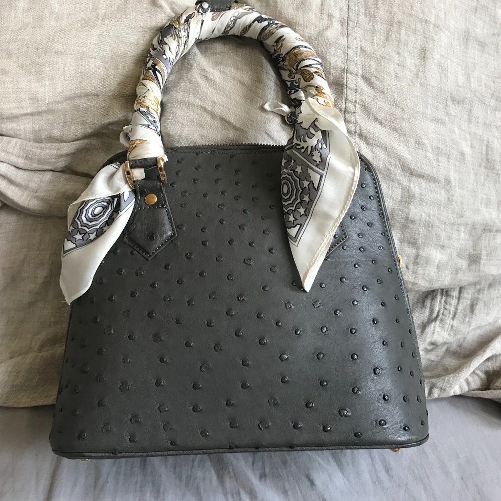 Ostrich leather bag